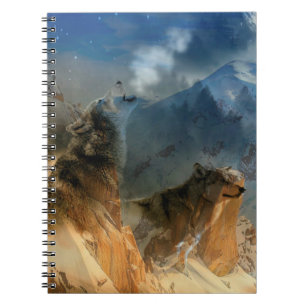 Wolf Spirits in Mountain Mist Notebook
