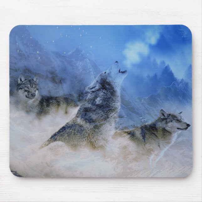 Wolf Spirits Mouse Mat (Front)