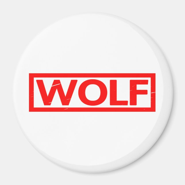 Wolf Stamp Magnet (Front)