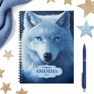 Wolf Stars Celestial Teen Anxiety Personalised Notebook
