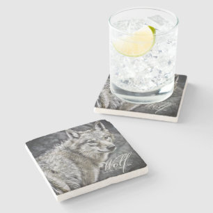 Wolf [Stone Coaster] Stone Coaster