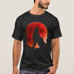 Wolf Super Red Blood Moon Lunar Eclipse 2019 Costu T-Shirt