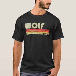 WOLF Surname Funny Retro Vintage 80s 90s Birthday T-Shirt