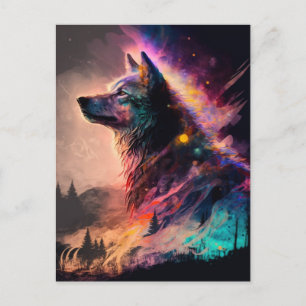 Wolf Surreal Fantasy Postcard