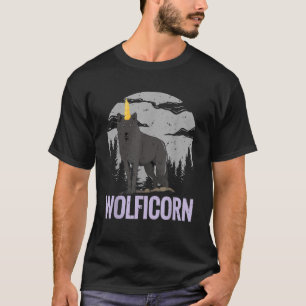 Wolf T Shirt Women Men Kids Wolficorn Unicorn Gift