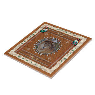 Wolf -Teacher- Ceramic Tile