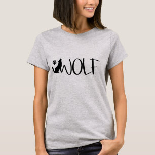 Wolf Text Graphic Logo T-Shirt