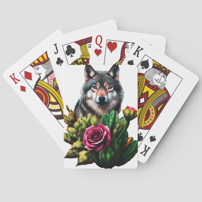 Wolf Three Playing Cards (Back)