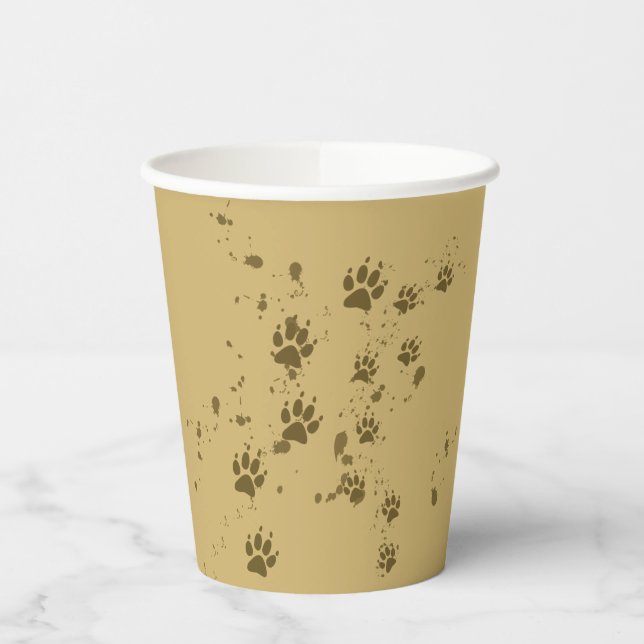 Wolf Tracks Paper Cup (Left)