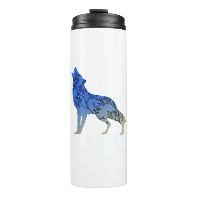 Wolf Tree Thermal Tumbler (Front)