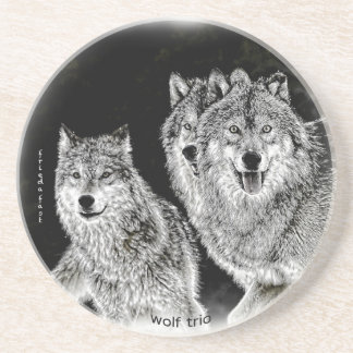 Wolf Trio Coaster