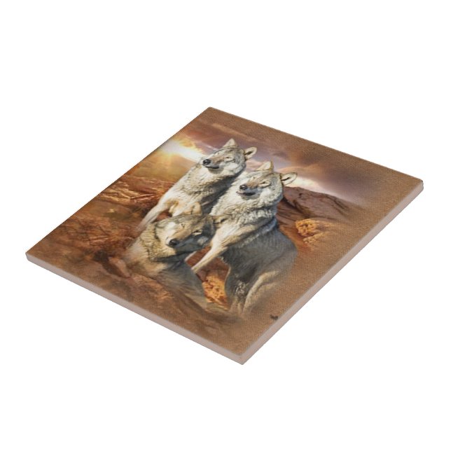 Wolf Trio Tile (Side)