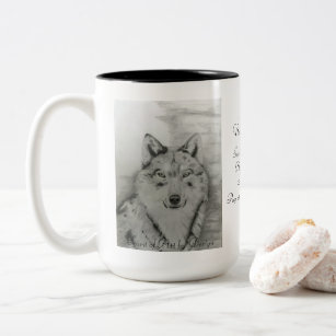 Wolf Two-Tone Coffee Mug