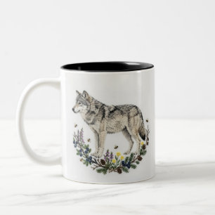 wolf Two-Tone coffee mug