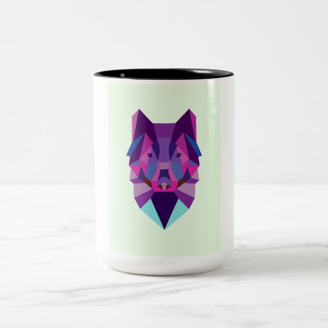 Wolf Two-Tone Coffee Mug (Center)