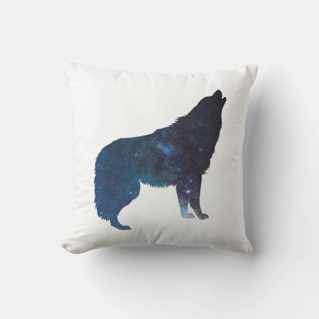 Wolf universe silhouette - Choose background colou Cushion (Front)
