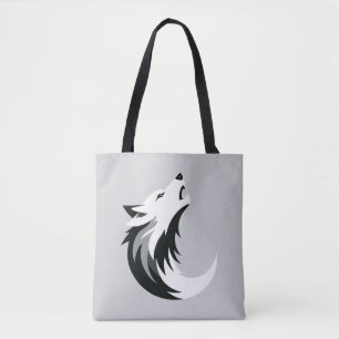 Wolf Vector Art Animal Modern Urban City Graphic Tote Bag
