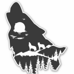 Wolf Vinyl Sticker.