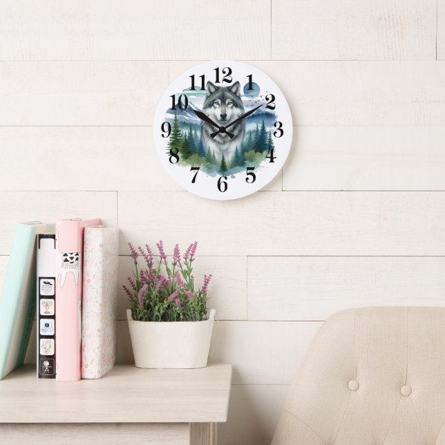Wolf Wall Clock (Reading Room)