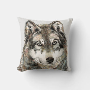  Wolf watercolor Animal Wolves  Cushion