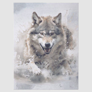 Wolf Watercolor Tissue Paper