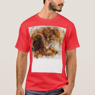 Wolf watercolour digital portrait T-Shirt