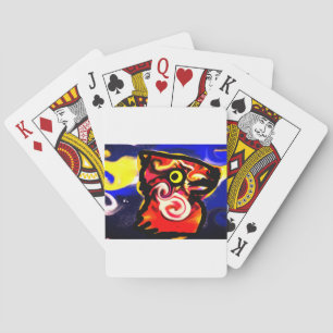 Wolf wave night playing cards