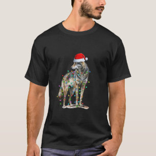 Wolf Wearing Santa Hat Xmas Funny Wolf Lover Chris T-Shirt