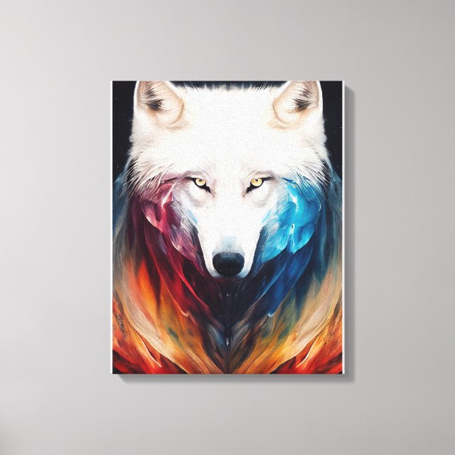 Wolf White wolf Animal Discovery Adventure Nature  Canvas Print (Front)