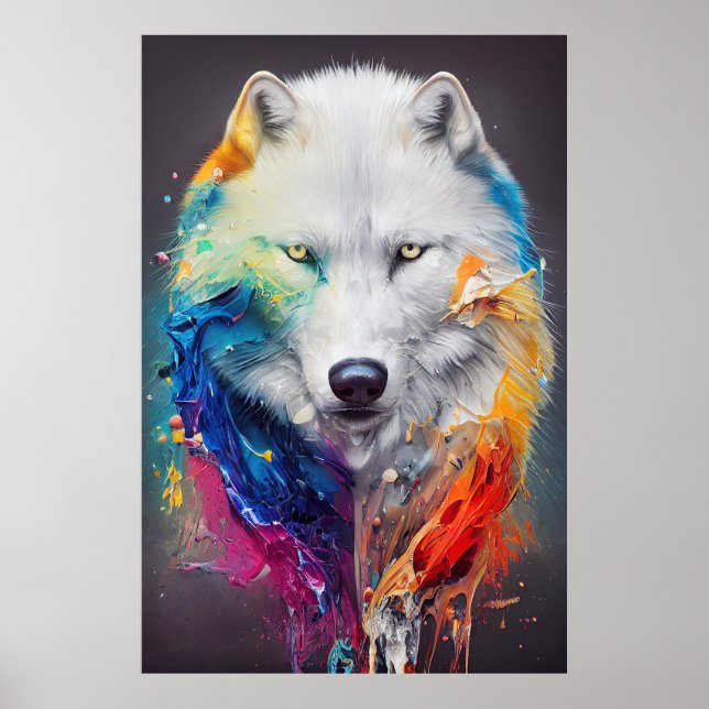 Wolf White wolf Animal Discovery Adventure Nature  Poster (Front)