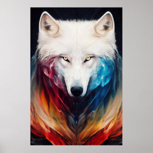 Wolf White wolf Animal Discovery Adventure Nature Poster