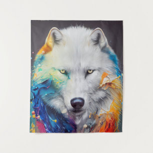 Wolf White wolf Animal Discovery Adventure Nature Tapestry