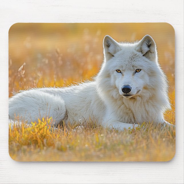 Wolf Wild Animal Loving Portrait Mouse Mat (Front)