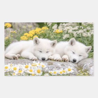 Wolf Wild Animal Loving Portrait Rectangular Sticker