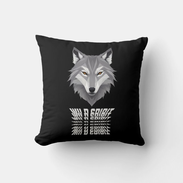 Wolf Wild Spirit Cushion (Front)