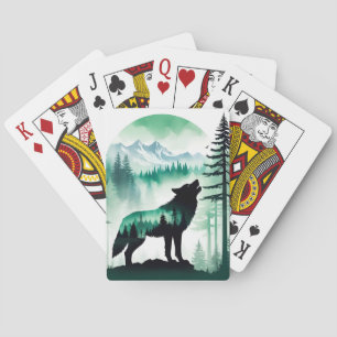 Wolf Wildlife Animal Nature Environment Forest Art Playing Cards