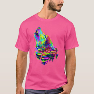 Wolf Wildlife Colourful Wolves Wild Animal T-Shirt