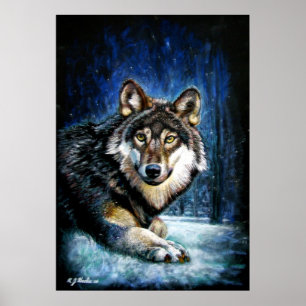 Wolf Wildlife print poster