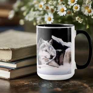 Wolf Winter Castle Fantasy Mug