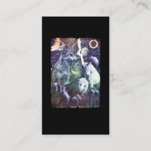 Wolf Winter Galaxy Planets Space Wolves Business Card