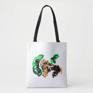 Wolf winter joy tote bag