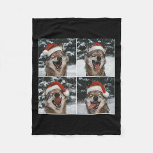 Wolf Winter Photography Wolf Conservation Christma Fleece Blanket