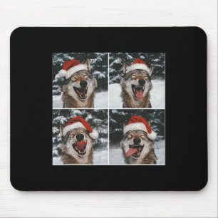 Wolf Winter Photography Wolf Conservation Christma Mouse Mat