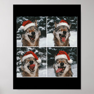 Wolf Winter Photography Wolf Conservation Christma Poster