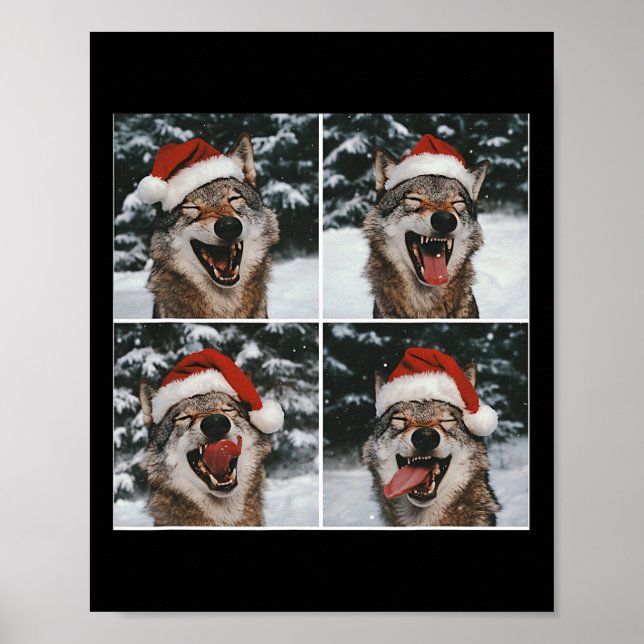 Wolf Winter Photography Wolf Conservation Christma Poster (Front)