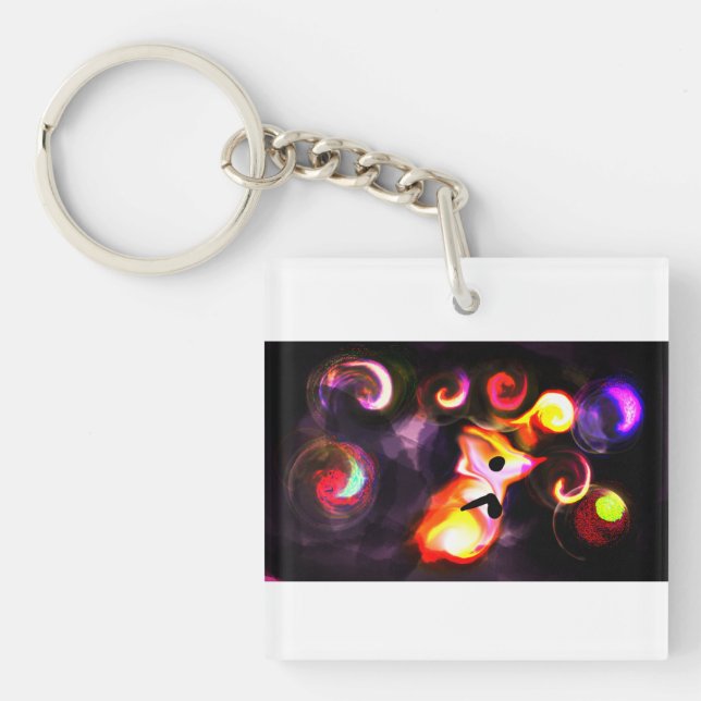 Wolf winter stars  key ring (Front)