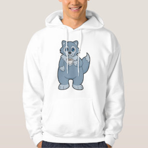Wolf with Cup of Coffee Hoodie