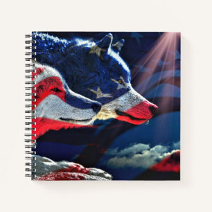 Wolf Wolves Full Moon Notebook