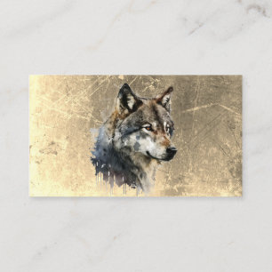 Wolf Wolves Head Logo Animal Wildlife Nature Business Card