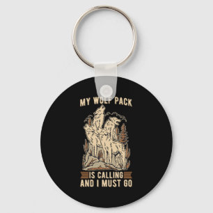 Wolf Wolves Key Ring
